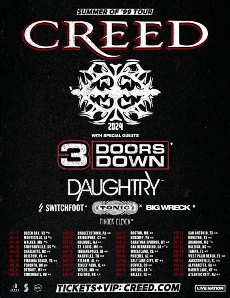 creed concert schedule 2024